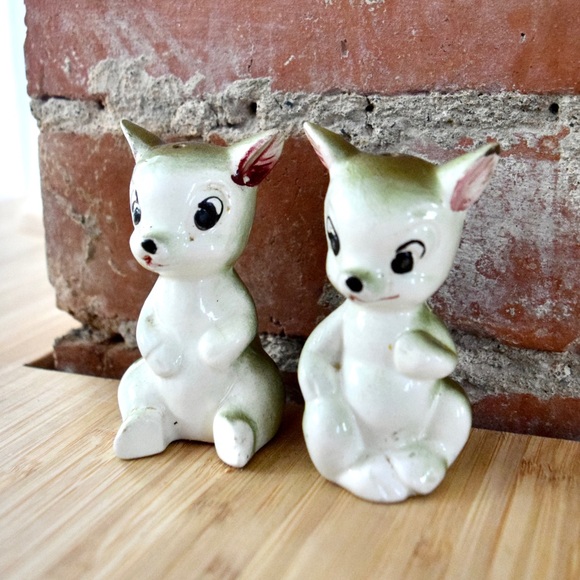 VINTAGE Antique Japan Anthropomorphic Salt & Pepper Shaker Set Kitch Collectible - Picture 6 of 14